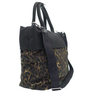 Prada bag Tessuto tote reversible Yellow leopard Black camouflage